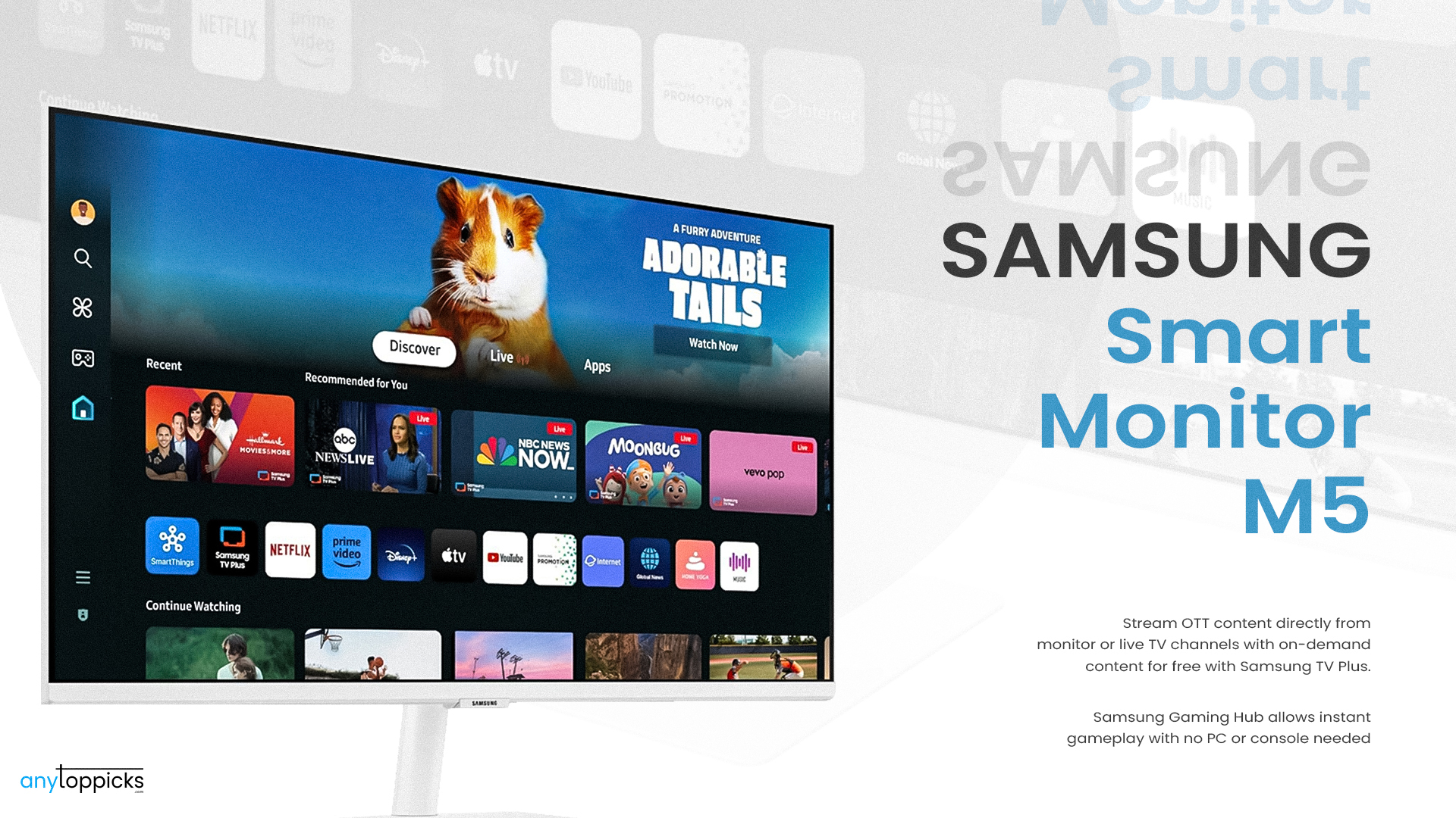 More entertainment with the all-new Samsung Smart Monitor M5.