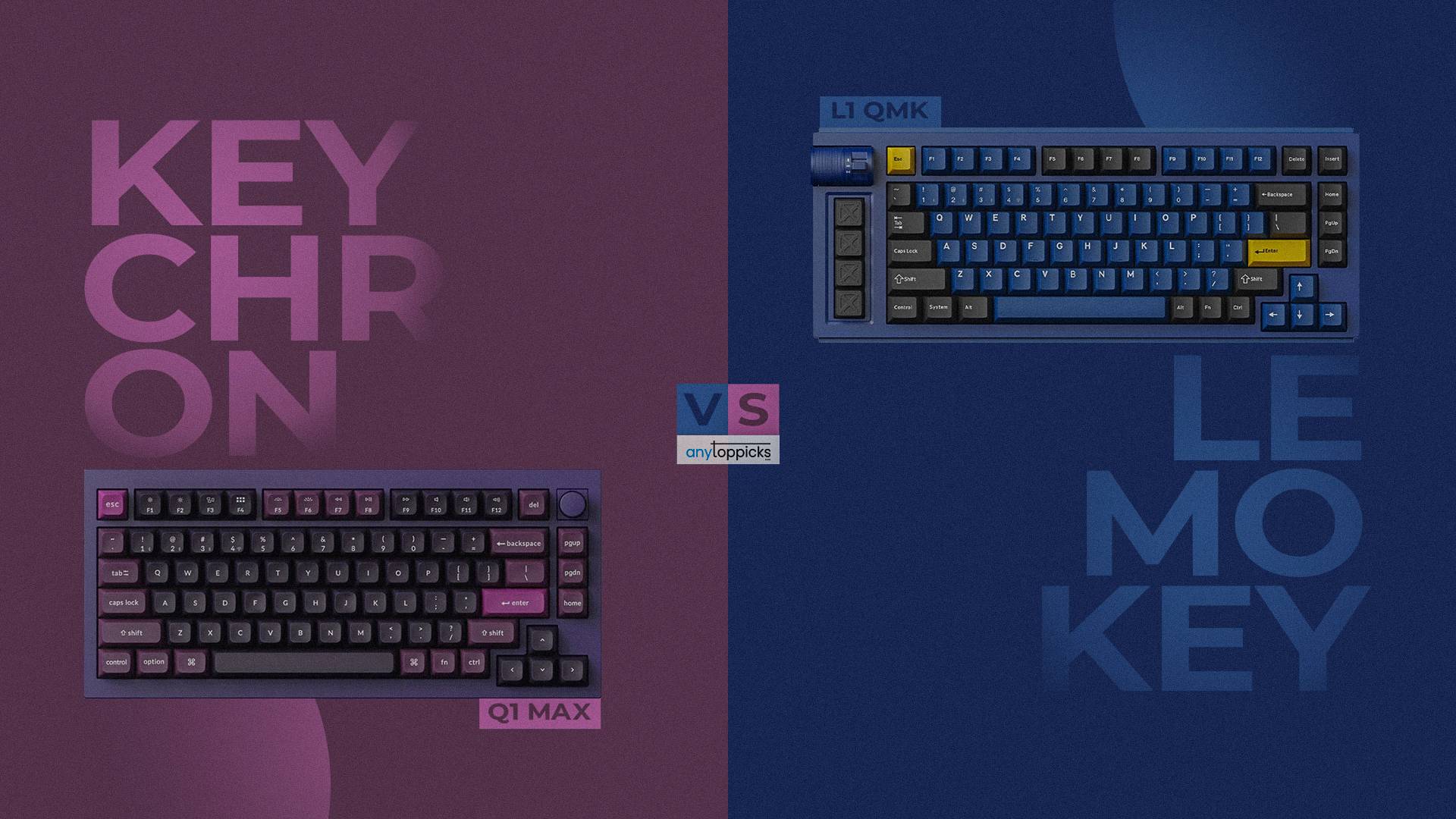 Comparison of the best mechanical keyboard - L1 QMK vs Q1 MAX